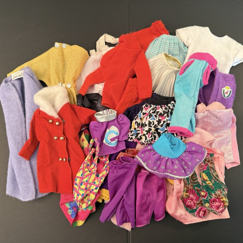 Vintage Barbie Skipper Doll Clothing Lot Mattel Tagged Mod Coat Shirts 30+ Pc